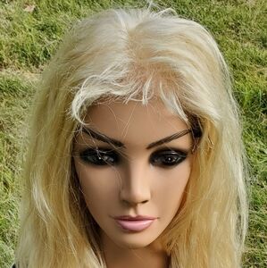 Blonde lace front human hair wig with baby hairs
